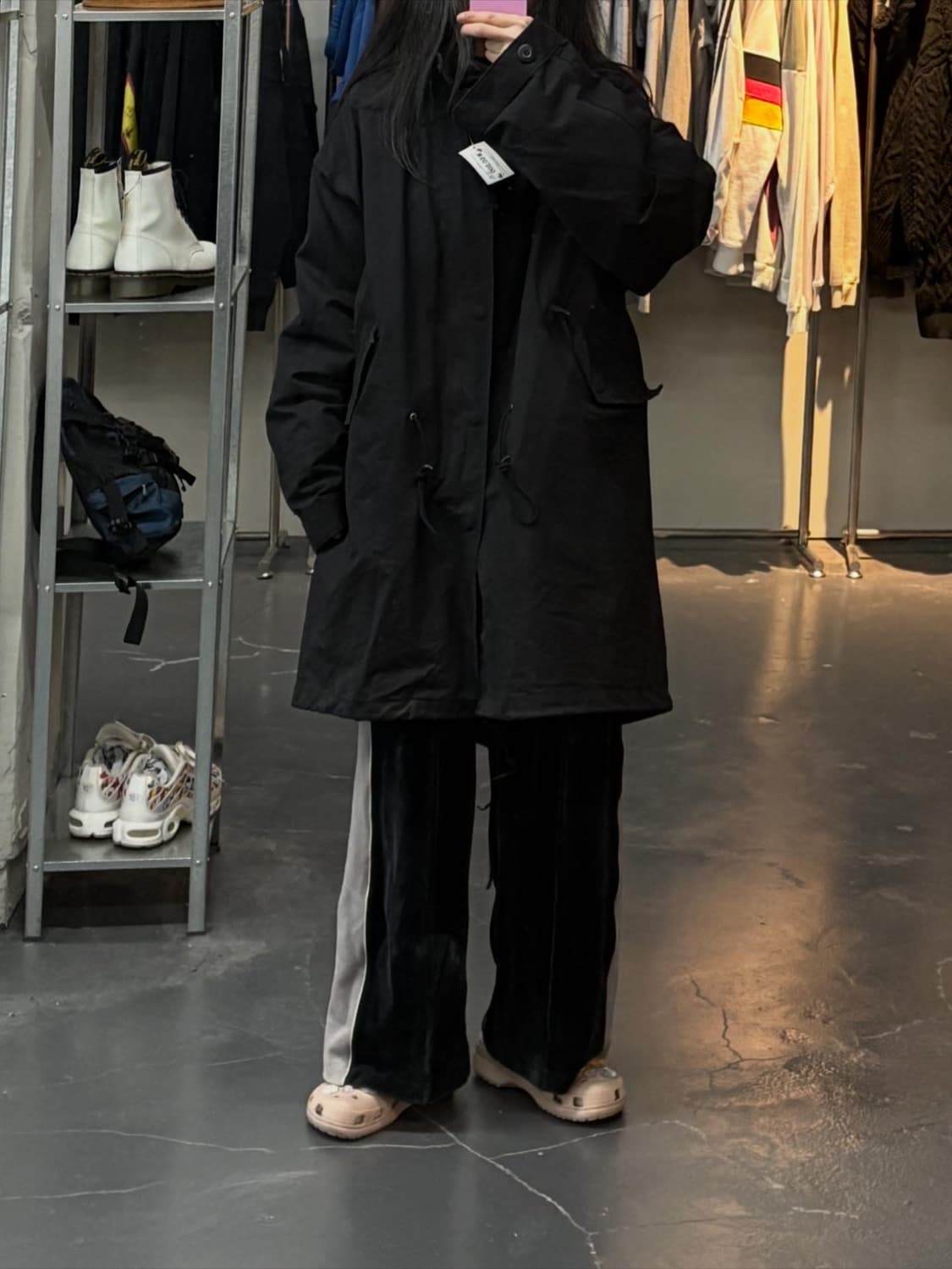 빈티지 블랙 피쉬테일 파카 A2913 상품이미지1