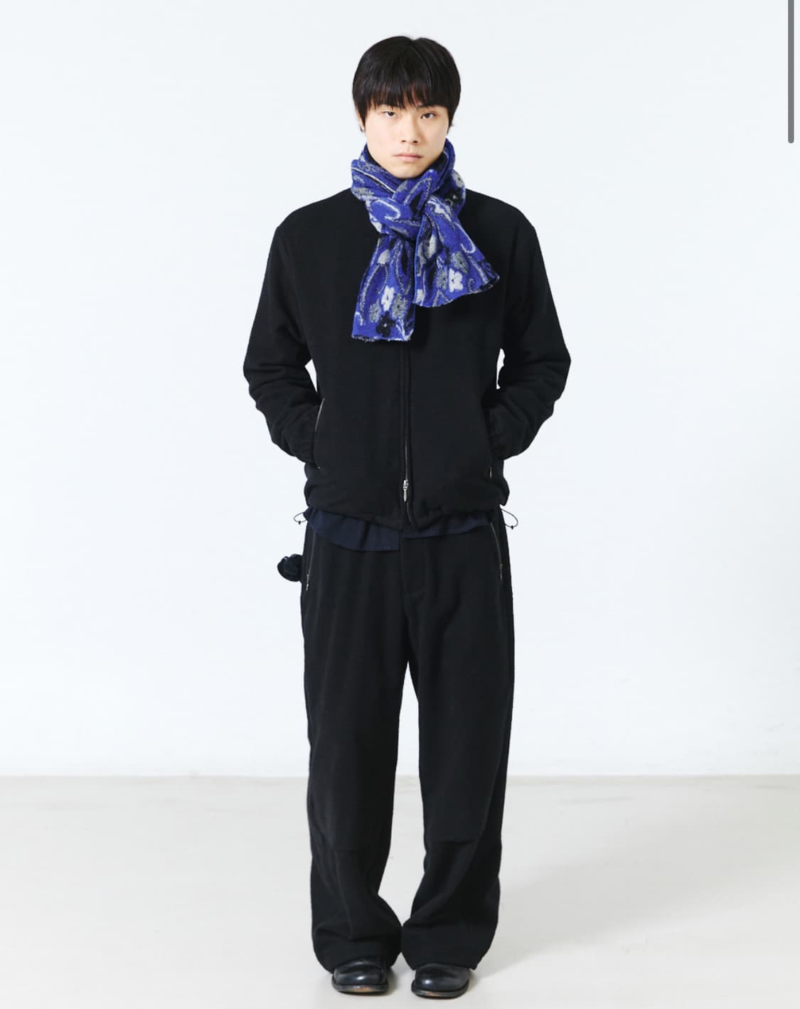  Floral Jacquard Muffler Blue 상품이미지1