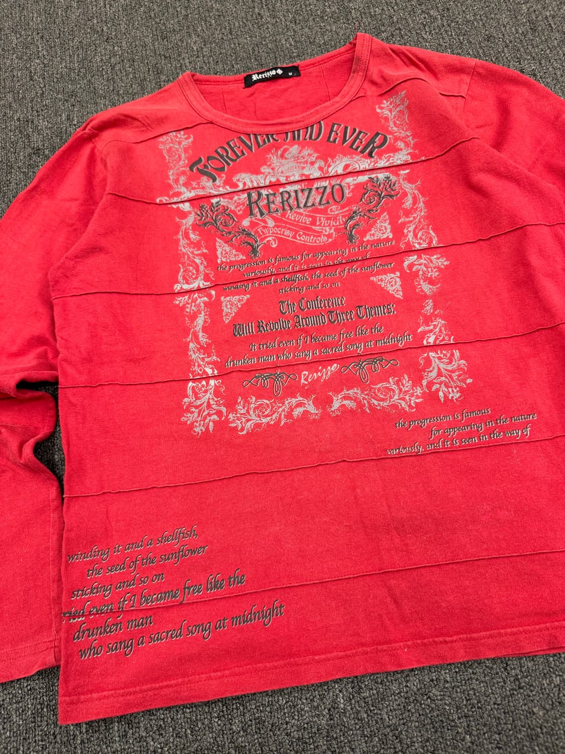 M)Rerizzo 빈티지 프린팅 롱슬리브 상품이미지2