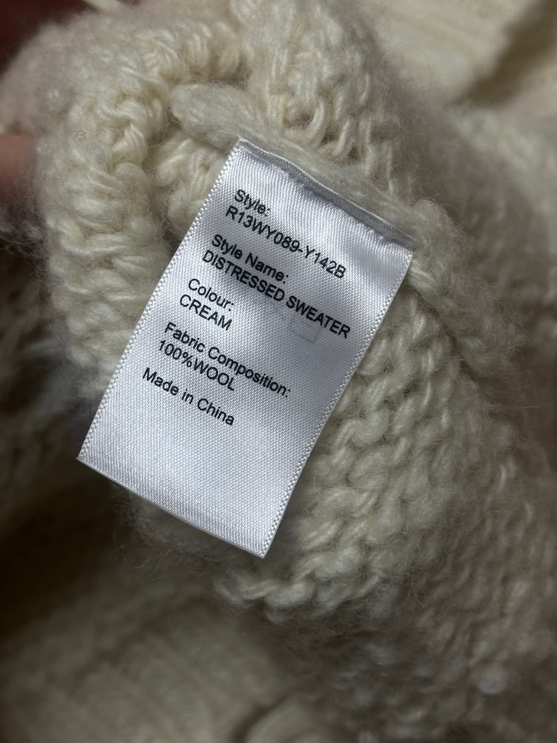 R13 distrssed knit sweater 니트 상품이미지4