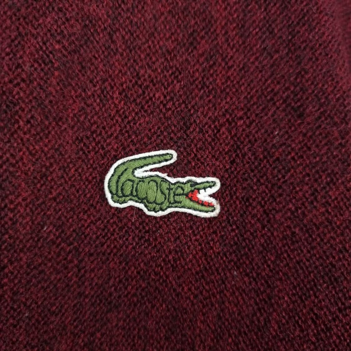 [라코스테] 서광 로고 패치 빈티지 브이넥 니트 가디건 M18941 상품이미지6