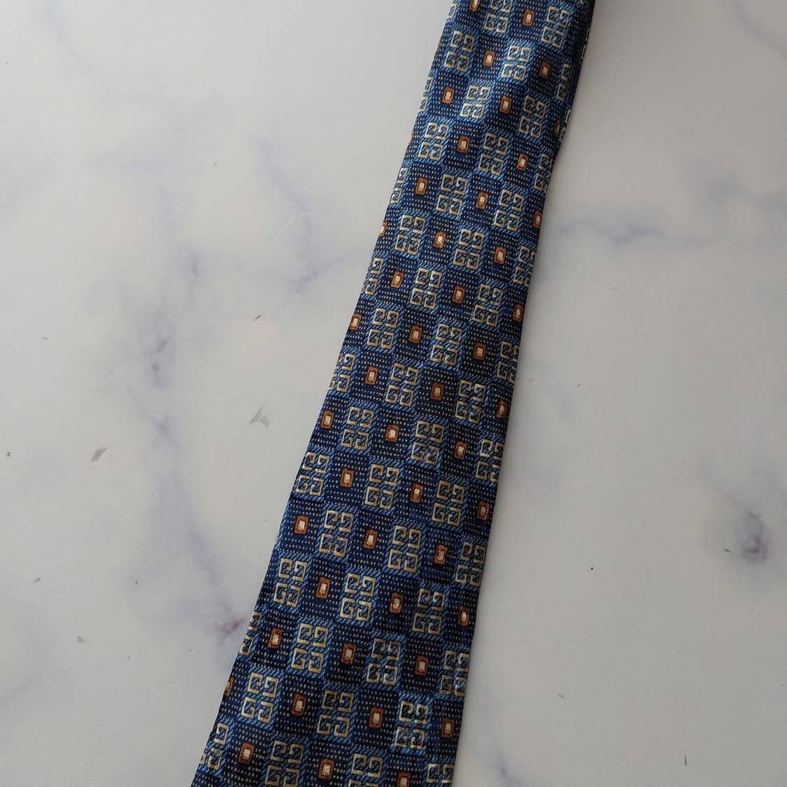 지방시 실크 블루 로고 패턴 넥타이 9.8cm A+~A등급 K2451
 상품이미지10