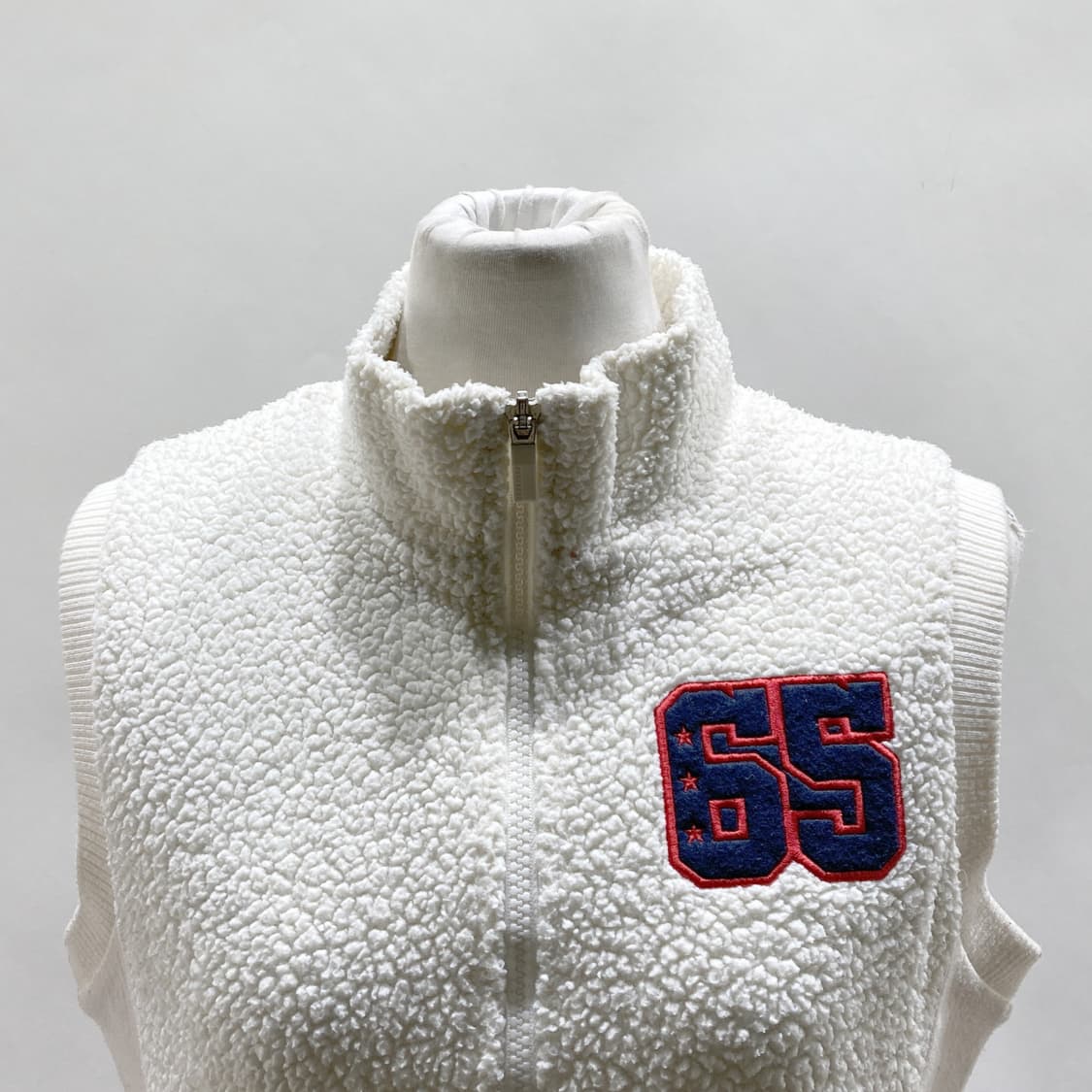 파사디 여성방풍니트집업조끼 아이보리 90 상품이미지2