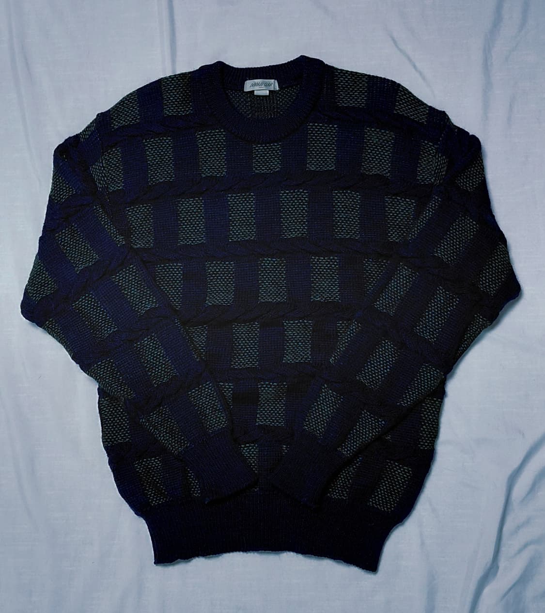90’s 나이가이 “Demain Clair” 3D 케이블 울 스웨터(M) 상품이미지1