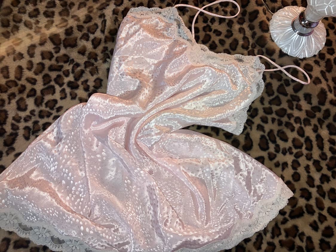 jpn 핑크 밤비 패턴 슬립 드레스 상품이미지1