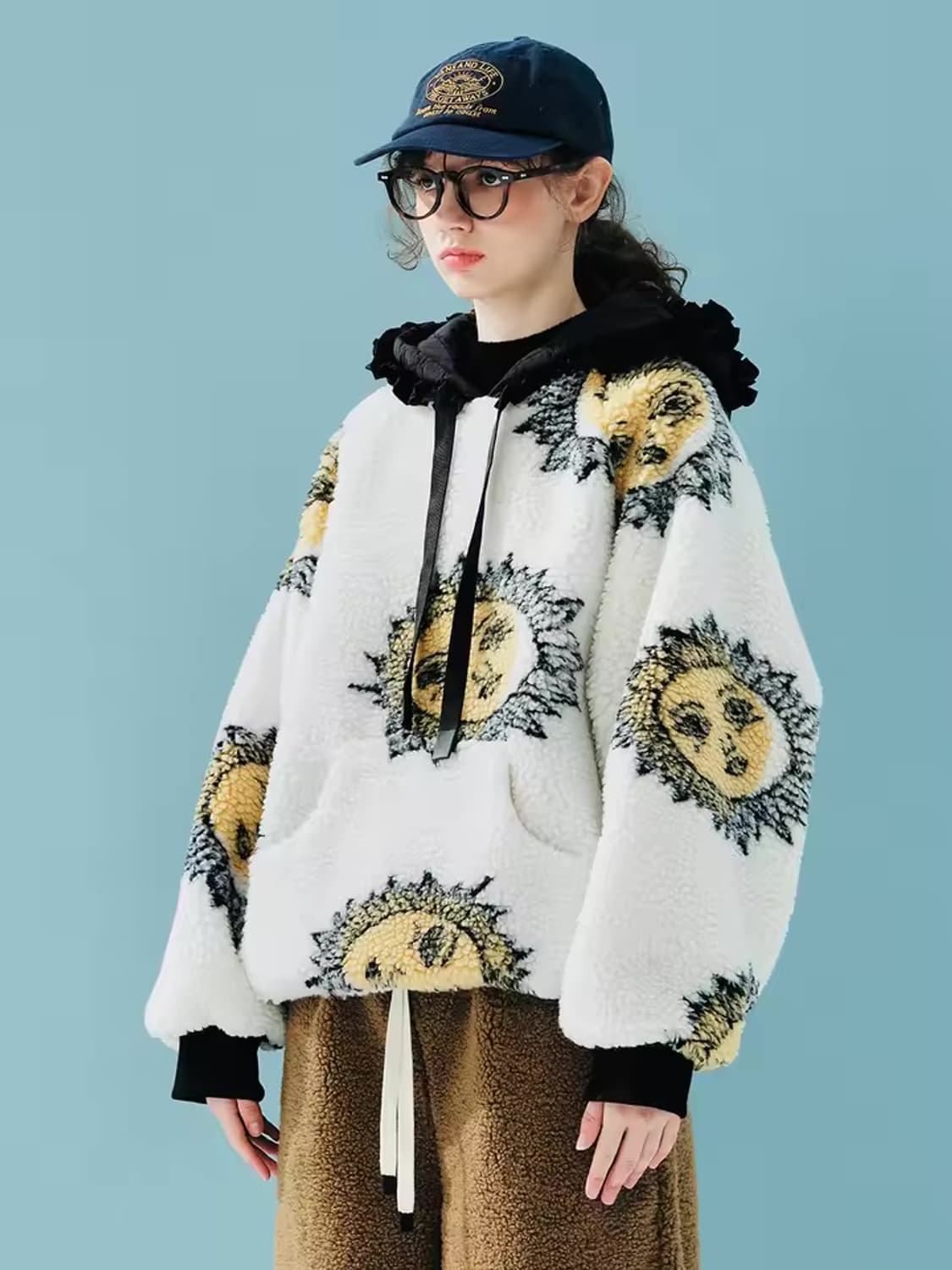 Imakokoni 양털 후리스 후드 상품이미지1