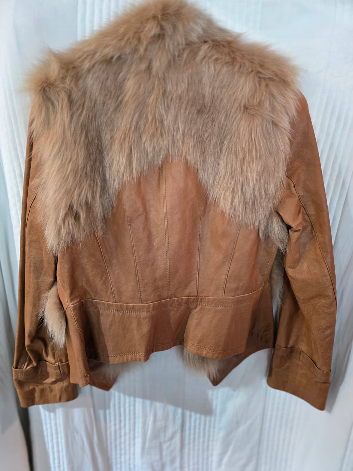 SI 브라운 퍼 여우 양가죽 자켓 상품이미지3