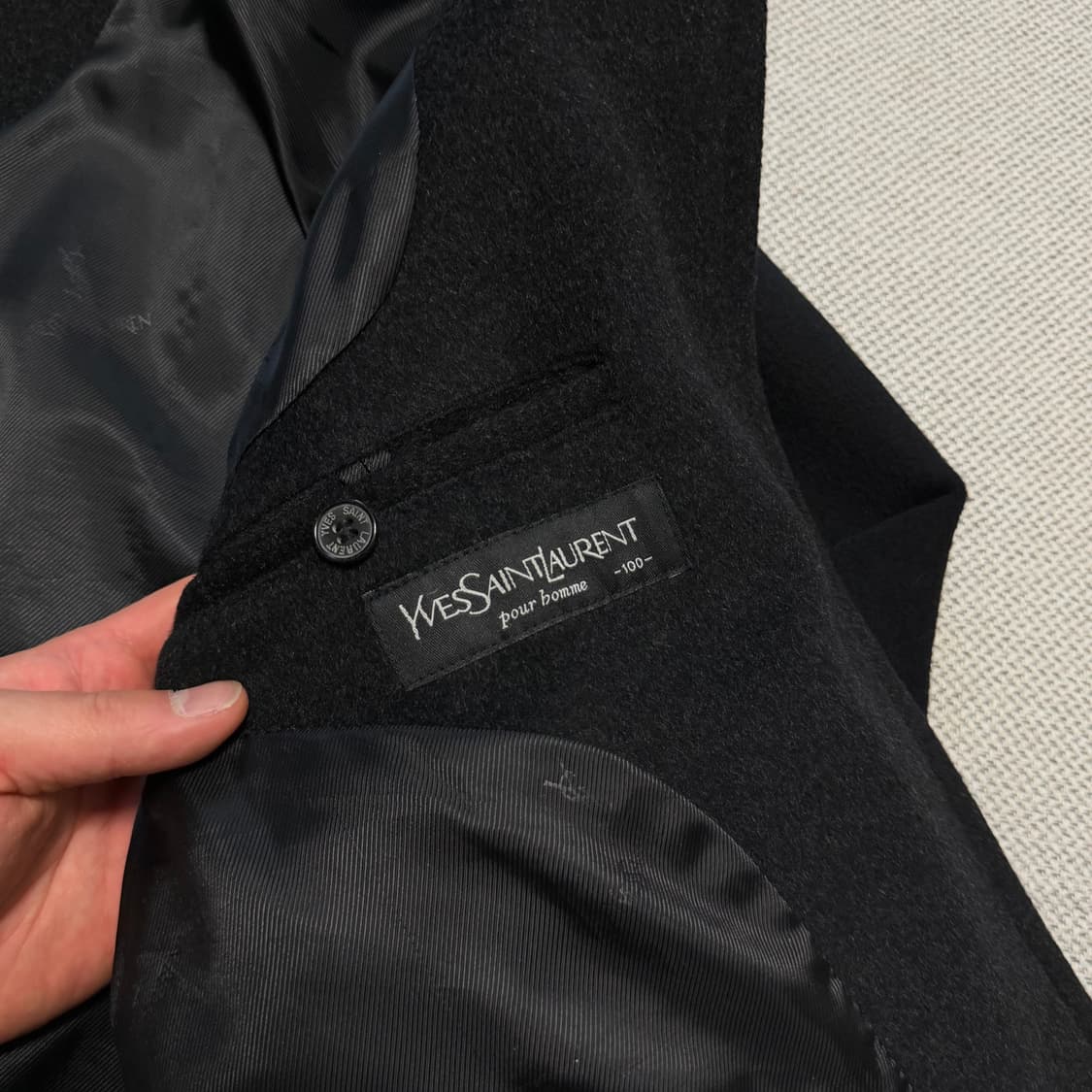 YSL 입생로랑 빈티지 울 블루종 자켓 상품이미지4