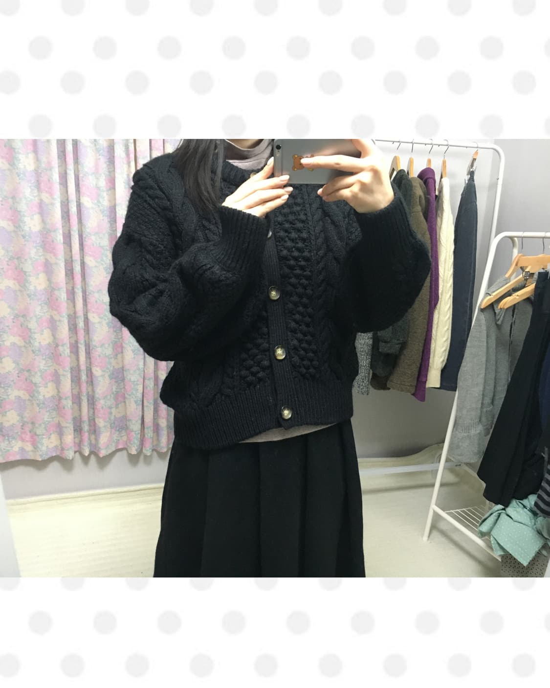 블랙 도톰 가디건 상품이미지2