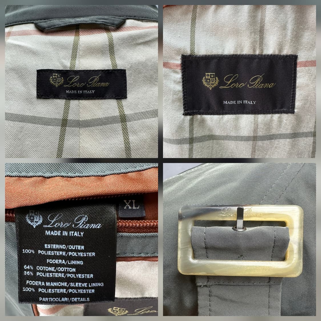 로로피아나 스톰시스템 트렌치코트 XL(105~110) 민트급 판매 상품이미지7