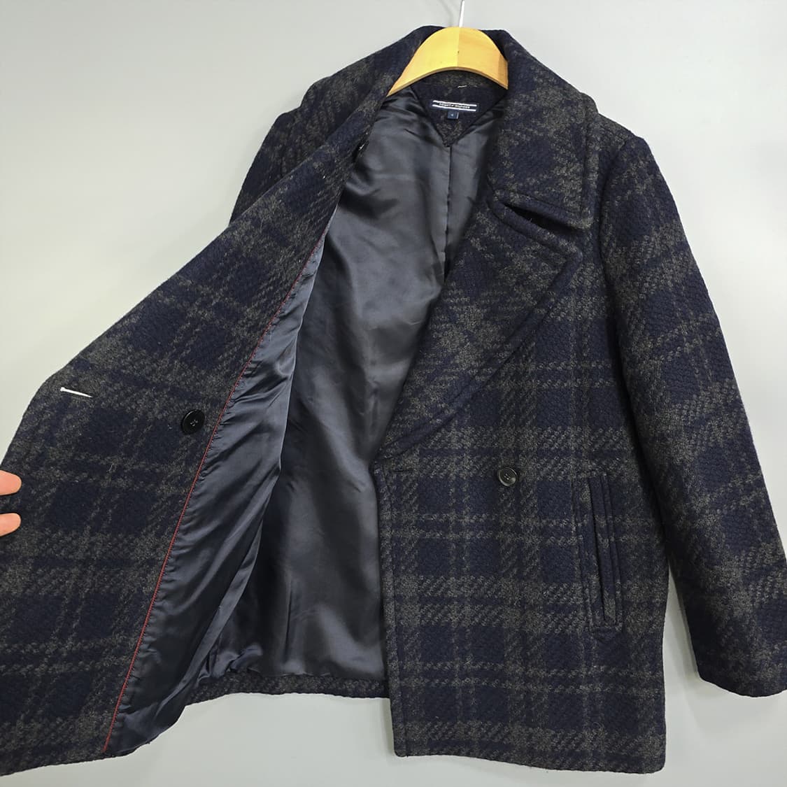 타미힐피거(Tommy Hilfiger) 체크 울 코트 S 상품이미지5