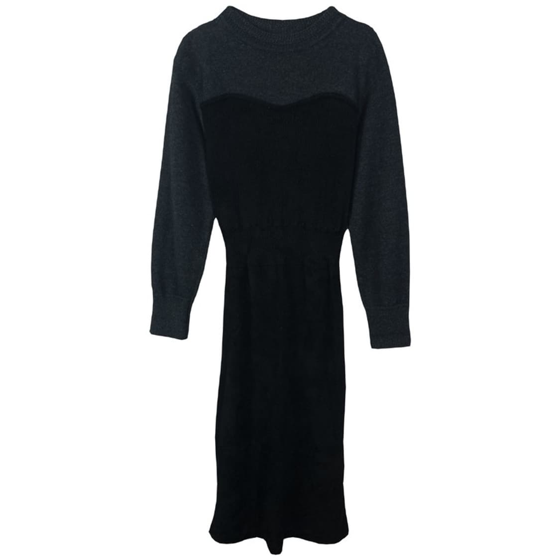 [오브제] 니트 롱원피스 블랙 M19081 상품이미지2