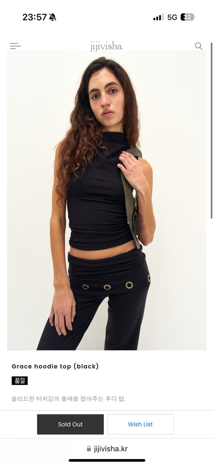구해요)) jijivisha grace hoodie top black 상품이미지1