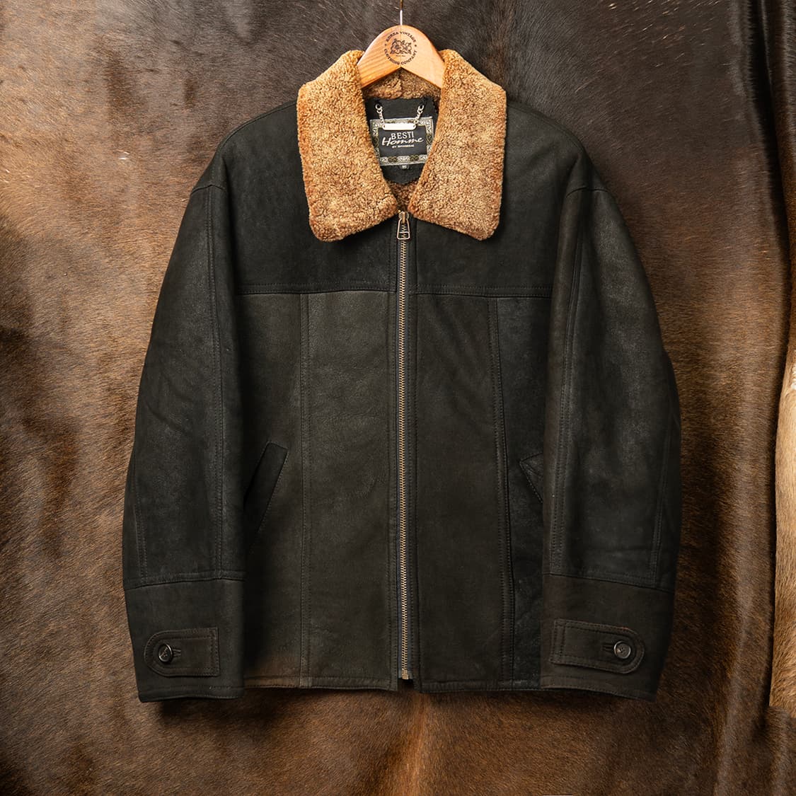 [103] 90s 빈티지 양가죽 양털 무스탕 BESTI HOMME 상품이미지1