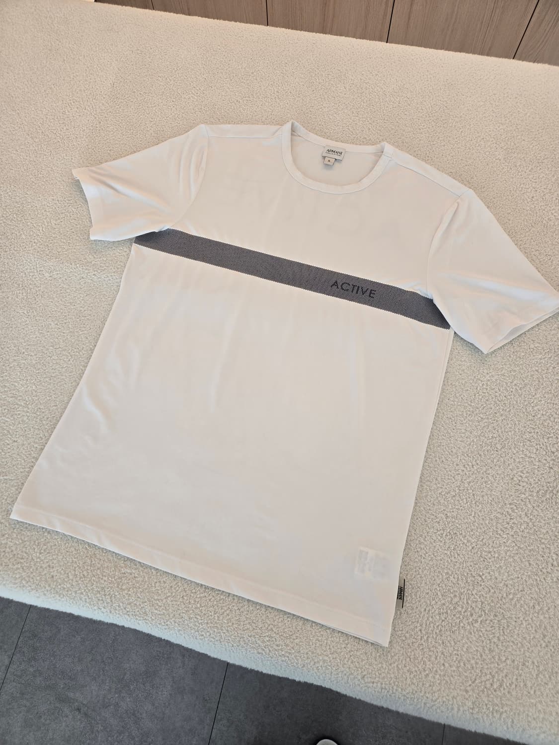 아르마니 액티브 반팔 티셔츠 화이트 XL 상품이미지1