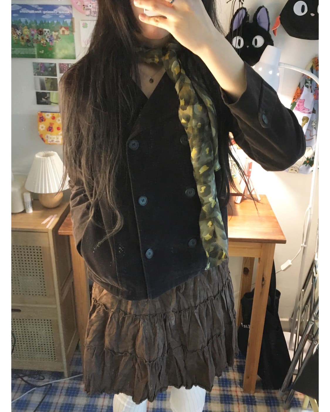 vintage bohemian volume skirt brown 상품이미지2