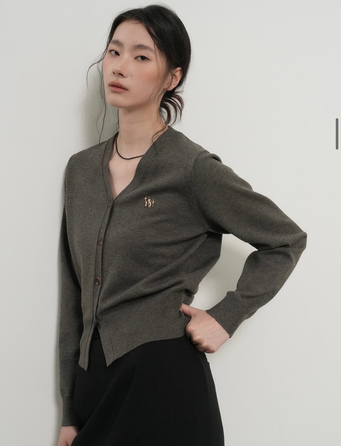 제너럴아이디어 에센셜 가디건 아이보리 M 상품이미지2