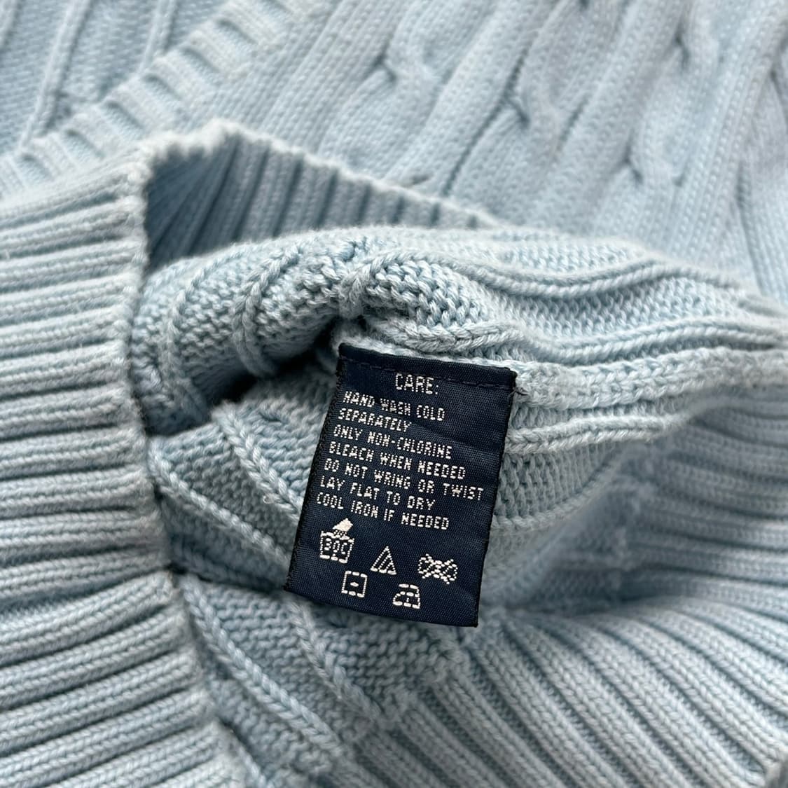 폴로 랄프로렌 스포츠 스카이블루 코튼 브이넥 니트 상품이미지8