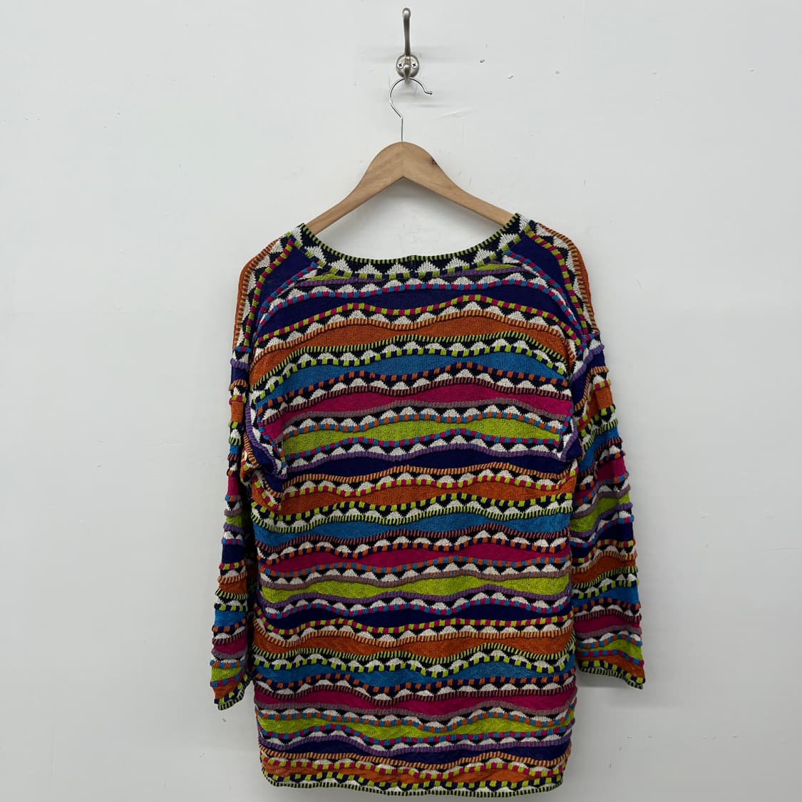 미쏘니 멀티컬러 니트 가디건 여L 상품이미지5