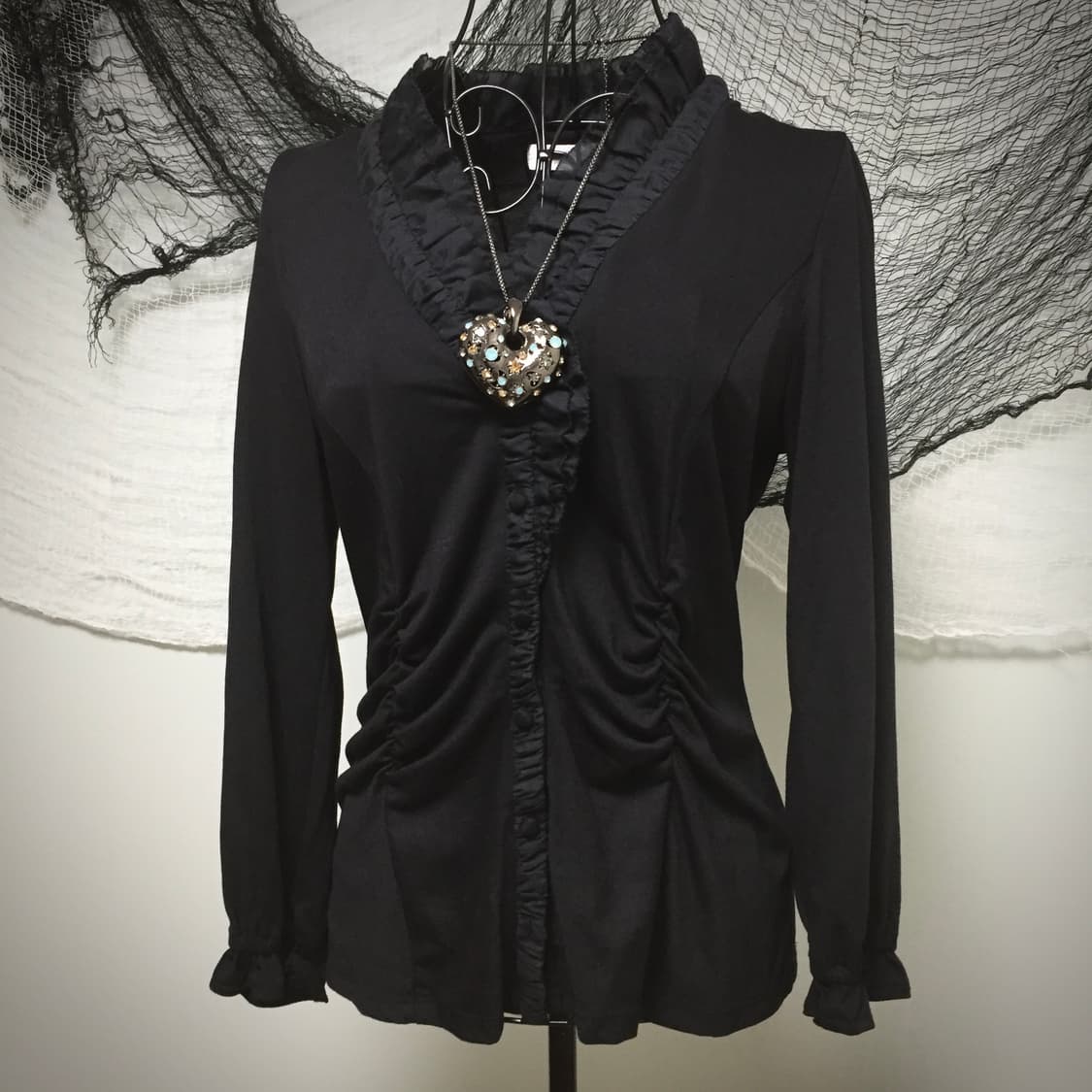 Bon Sens goth frill lace detail cardigan 상품이미지2