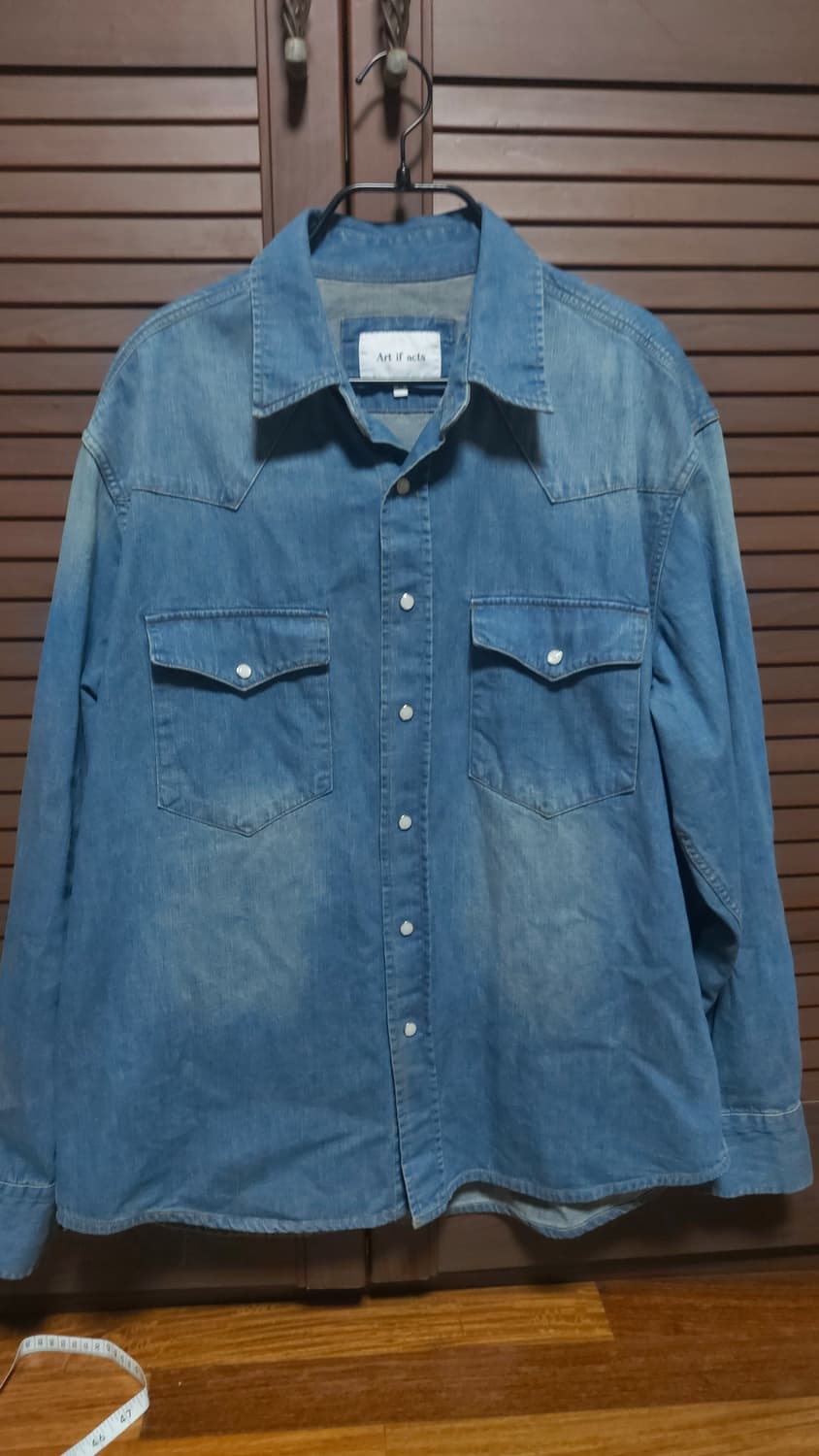 [M]아트이프액츠 웨스턴 데님 셔츠 빈티지 인디고 상품이미지2