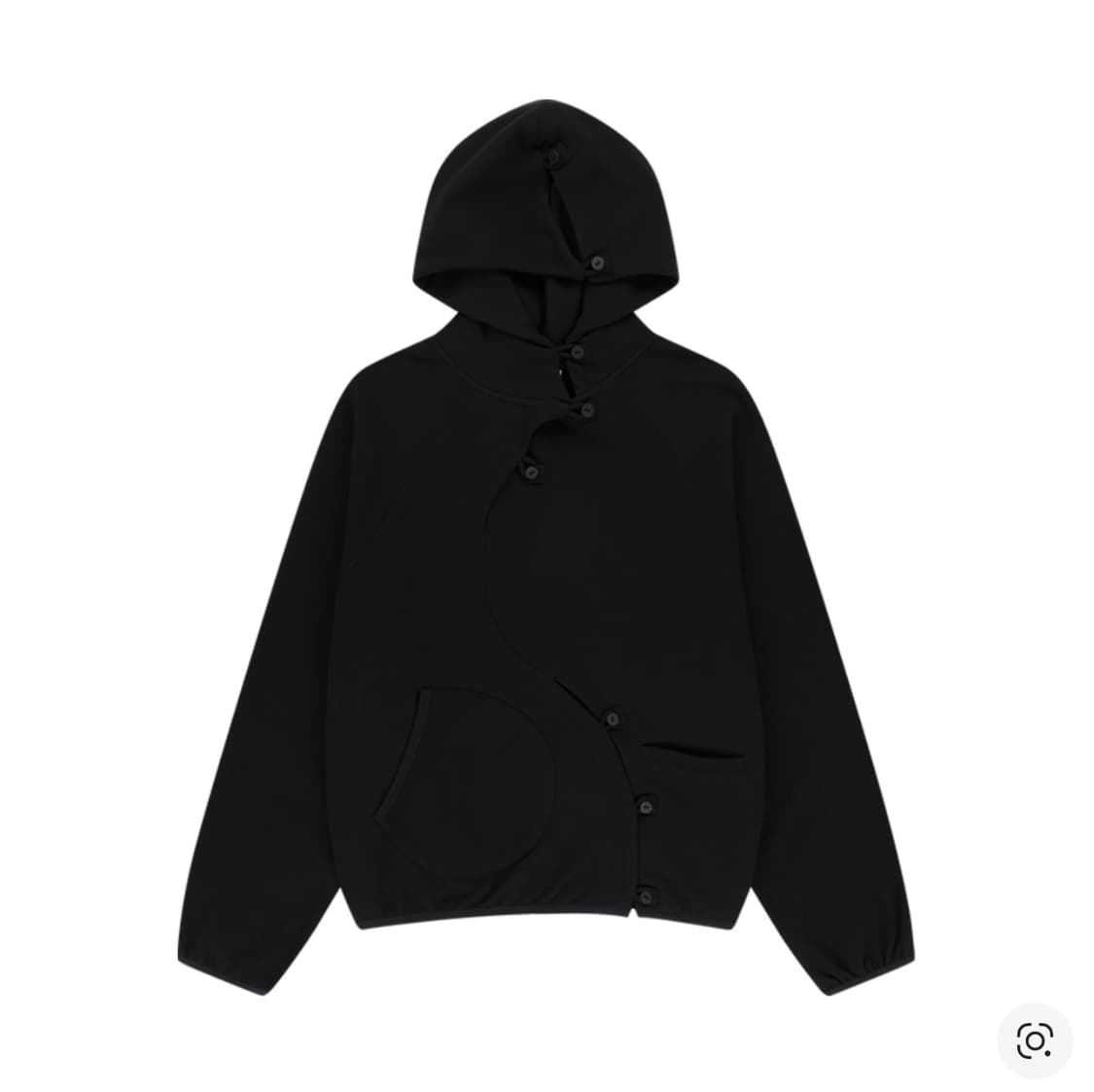 산산기어 버튼 후디 블랙 상품이미지1