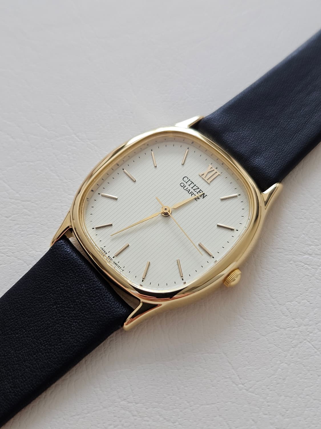 빈티지 시티즌 쿼츠 금장 가죽 시계 민트급 상품이미지4