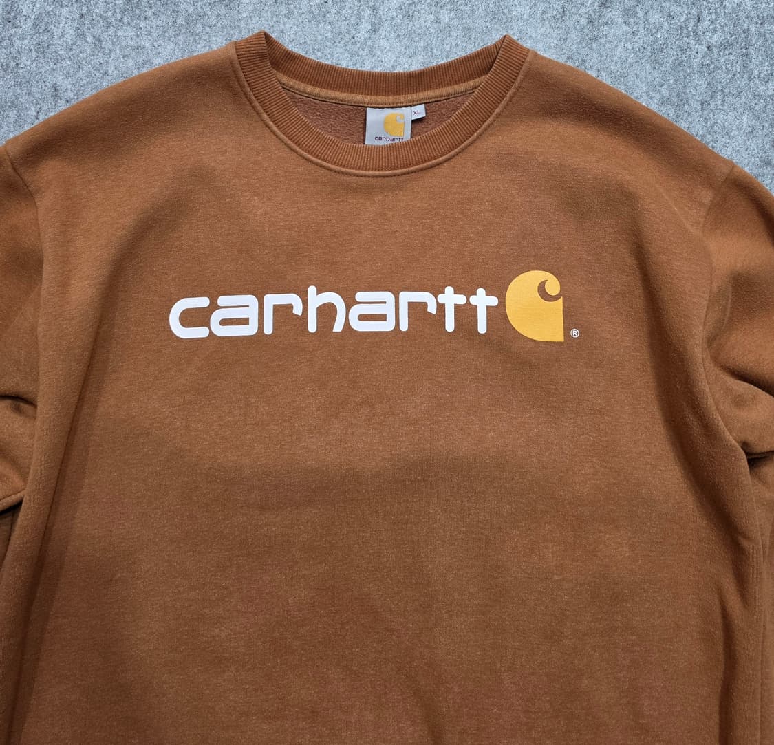 칼하트 스펠 빅로고 기모 맨투맨 된장 XL 상품이미지3