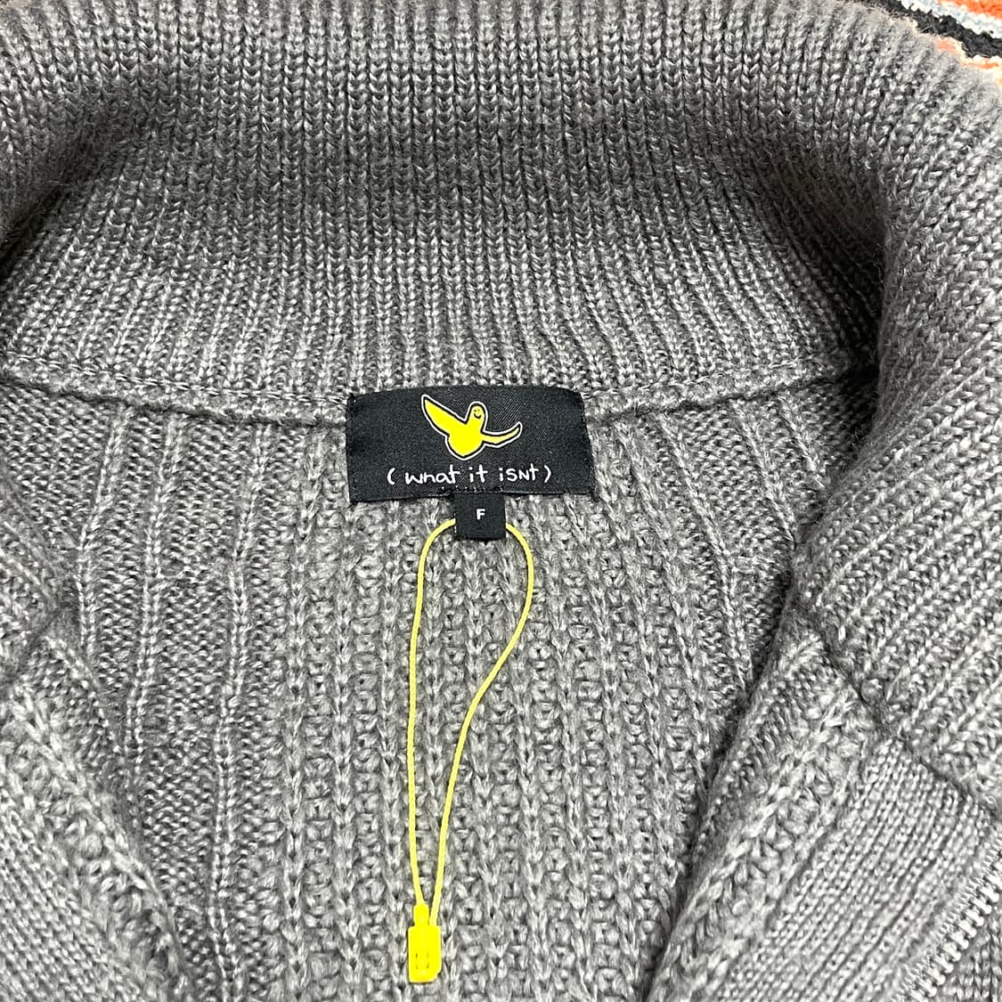 마크곤잘레스 그레이 꽈배기 크롭 니트집업 여성F 상품이미지3