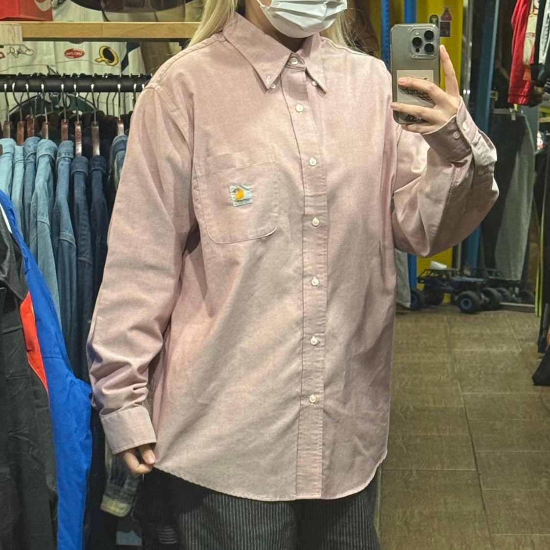 [HI] 칼하트 긴팔셔츠 핑크 상품이미지3
