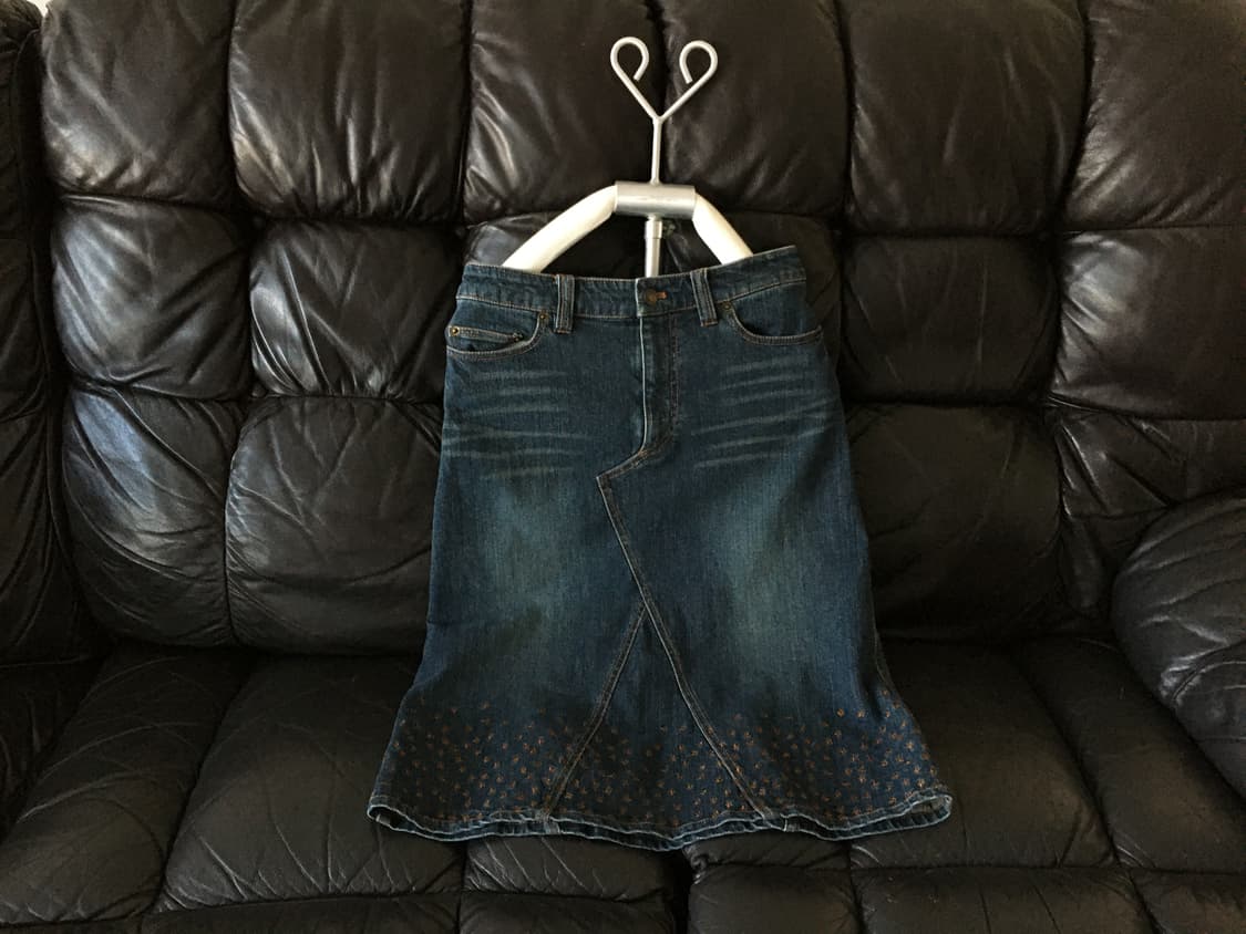 denim flare midi skirt 상품이미지1