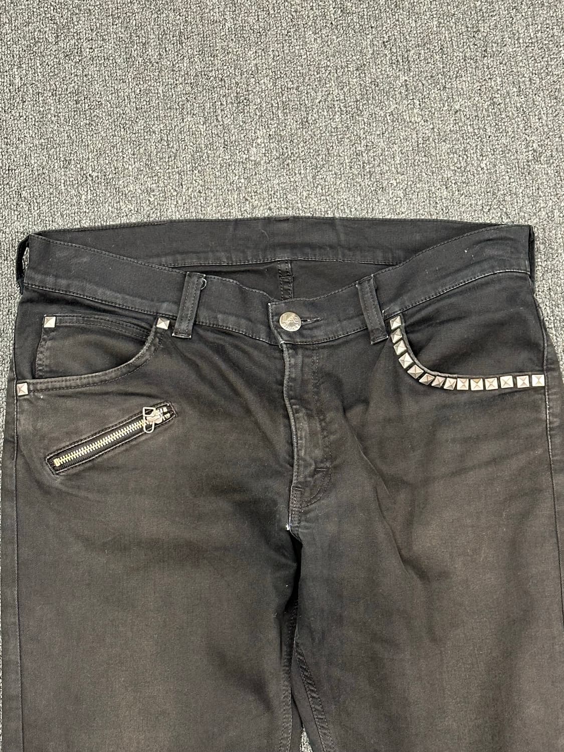 34)Lee 빈티지 스터드 블랙 데님팬츠 상품이미지6