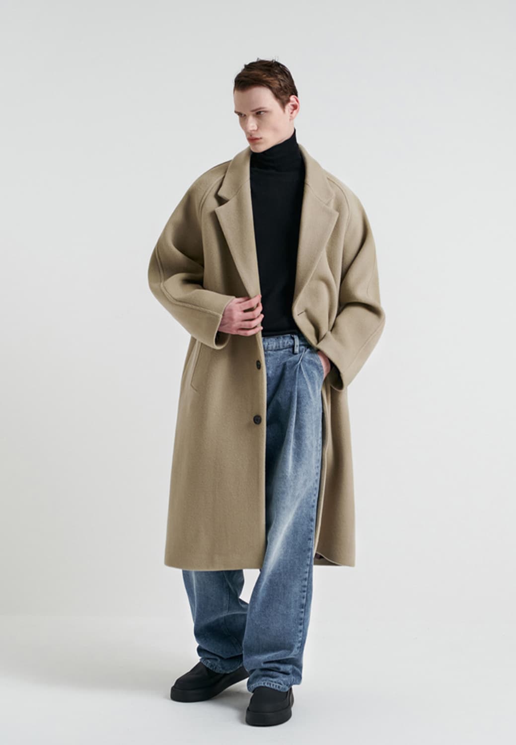 DNSR 다이어고널 트윌 코트 상품이미지1