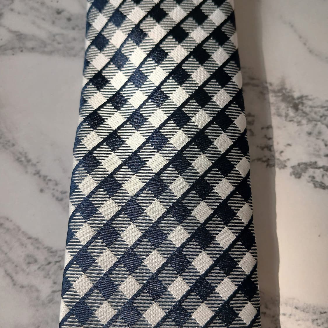 바나나리퍼블릭 네이비 체크 패턴 넥타이 7.6cm S~A+등급 E876 상품이미지5