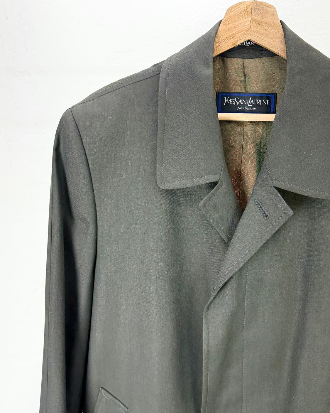 이브 생로랑 뿌르 옴므 레글런 카키리즘 트렌치 롱 코트 상품이미지2