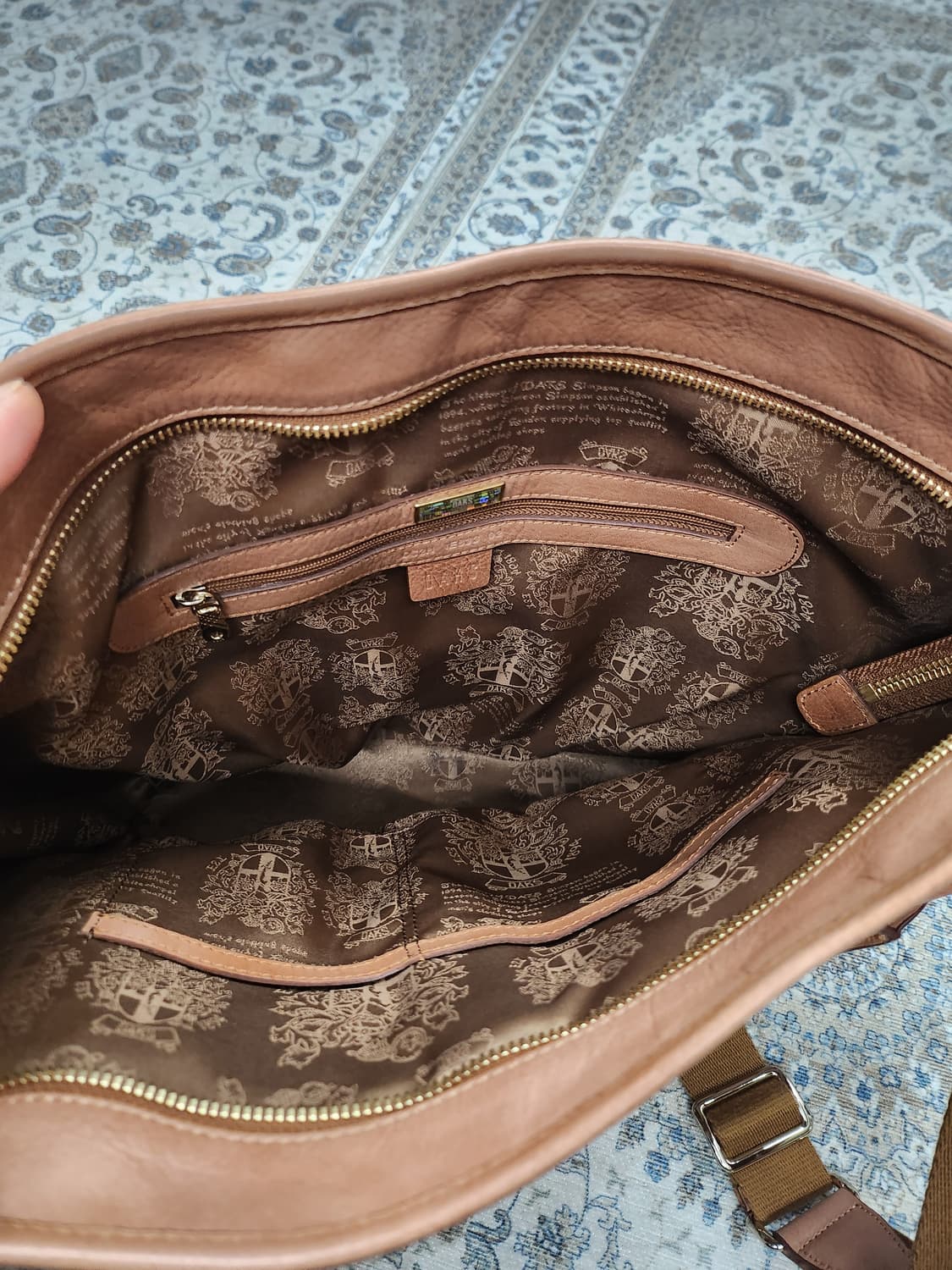 닥스 체크 가죽 토트/크로스백 상품이미지7