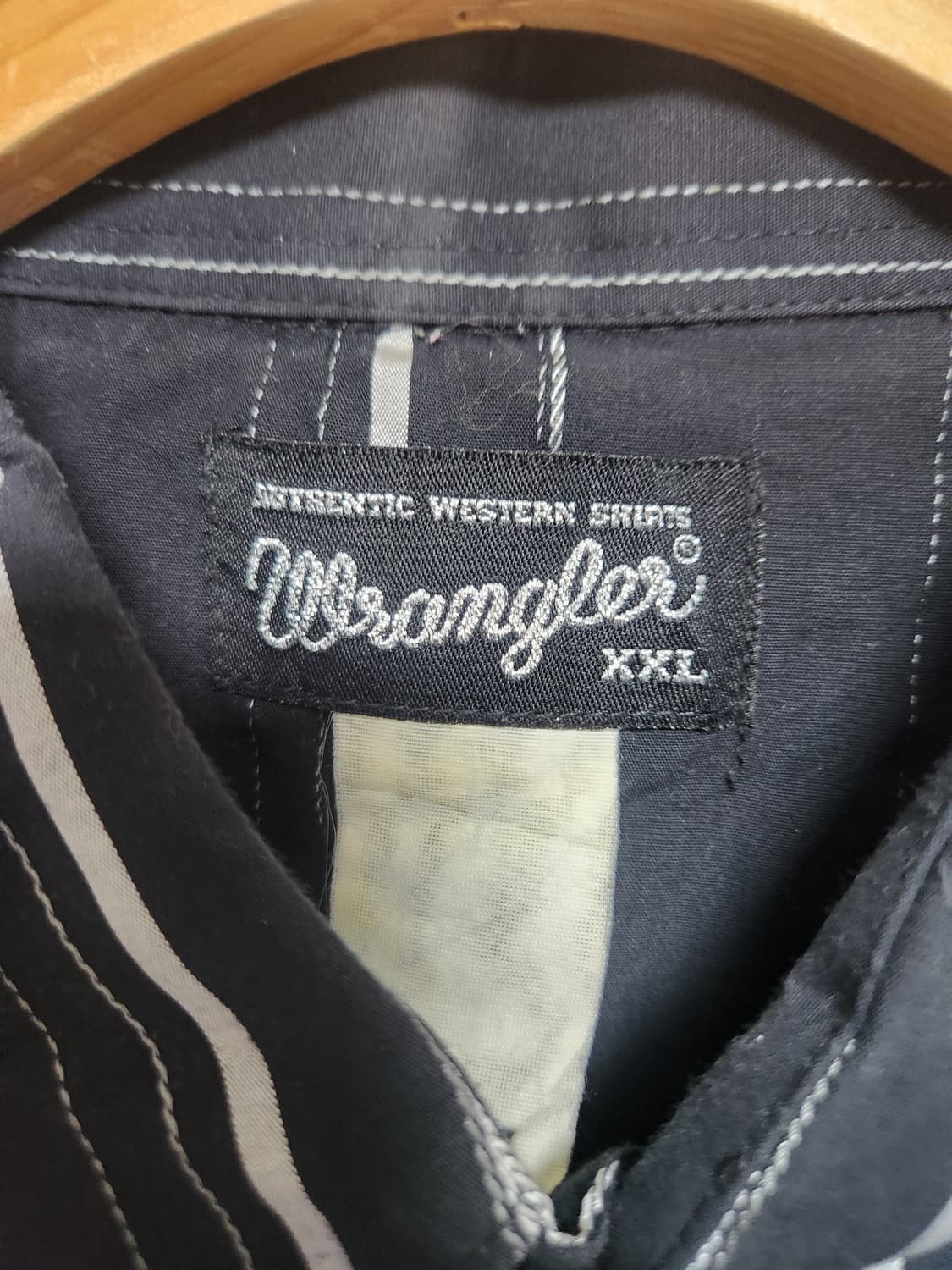 랭글러Wrangler 스트라이프 웨스턴 셔츠 XL - S189 상품이미지4