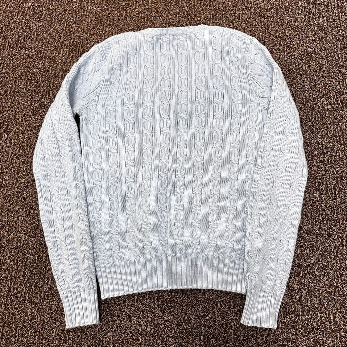 POLO 폴로 랄프로렌 여성 브이넥 꽈배기 케이블 니트 M 상품이미지6