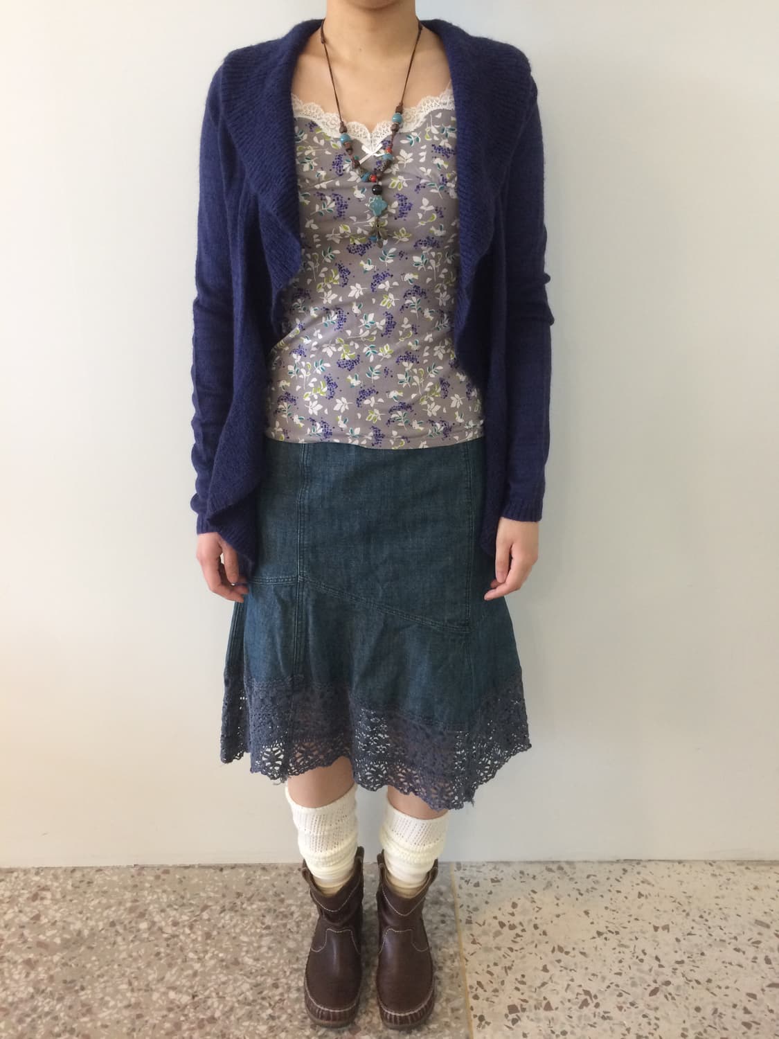 크로쉐 데님 스커트 상품이미지2