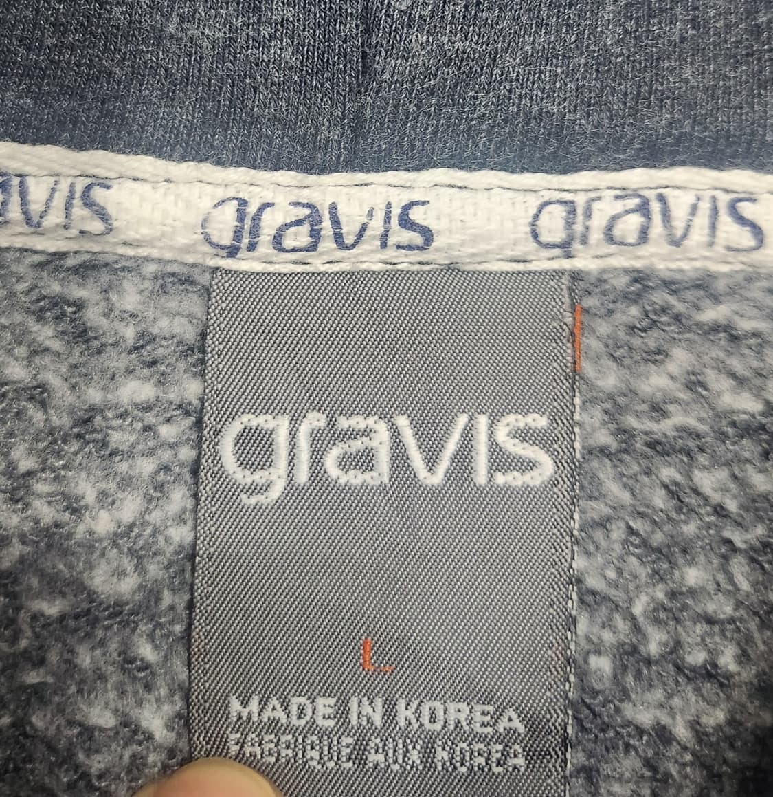 GRAVIS 그라비스 진그레이 후드티 L 상품이미지3