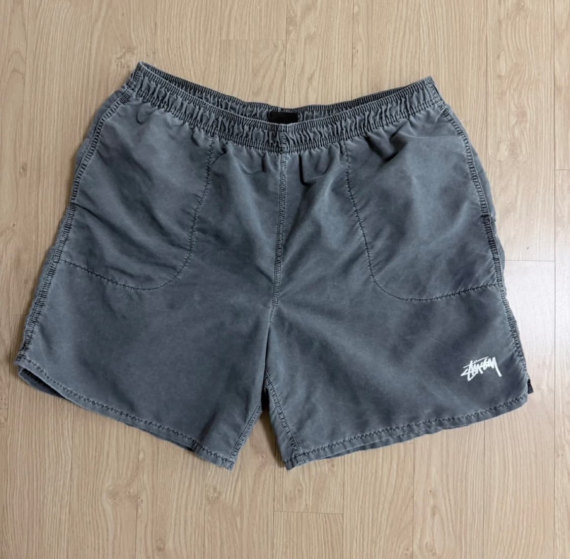 스투시 스탁 워터 피그먼트 쇼츠 차콜 XL  상품이미지2