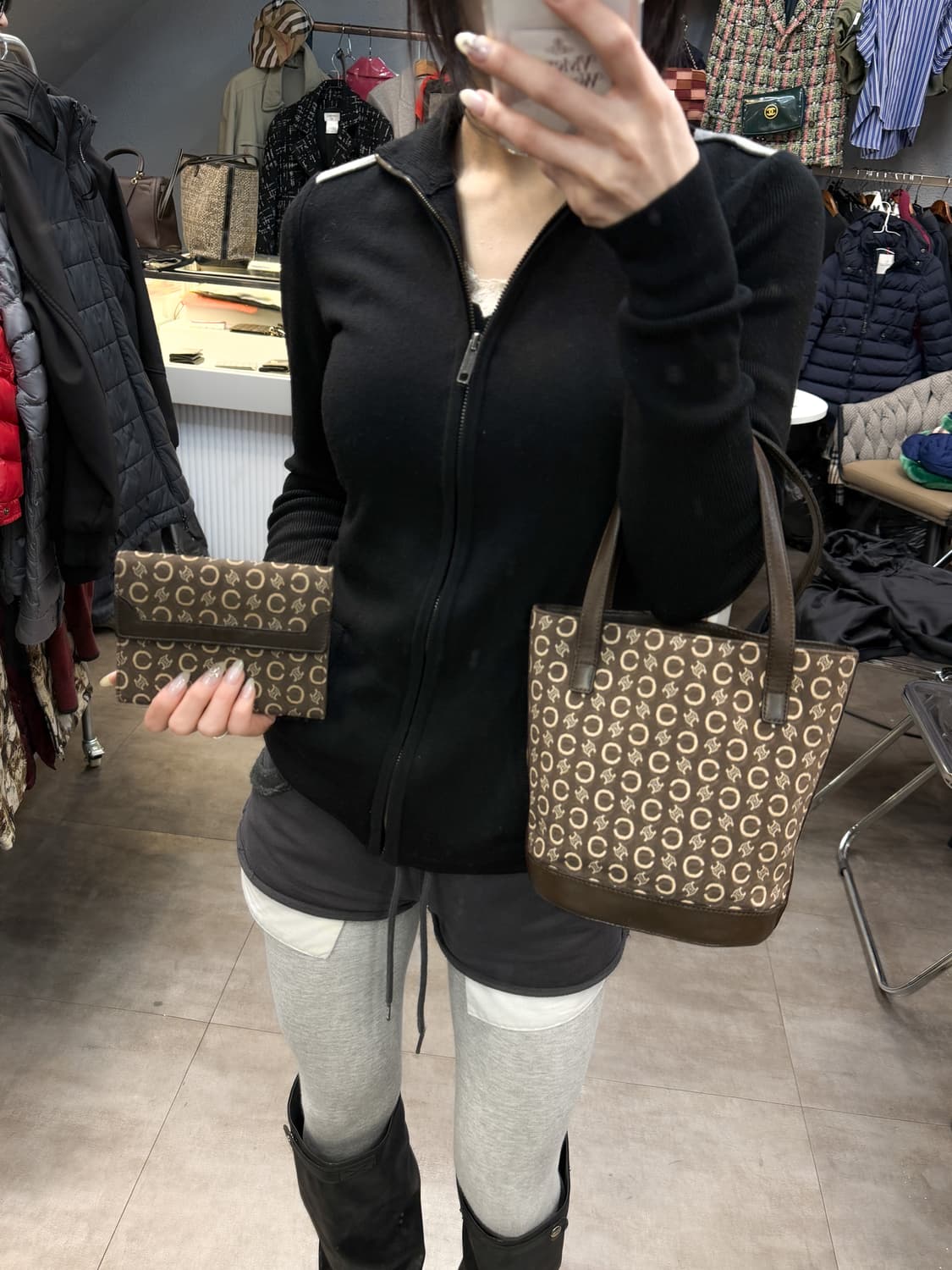 셀린느 C 마카담 캔버스 미니 토트백 상품이미지2