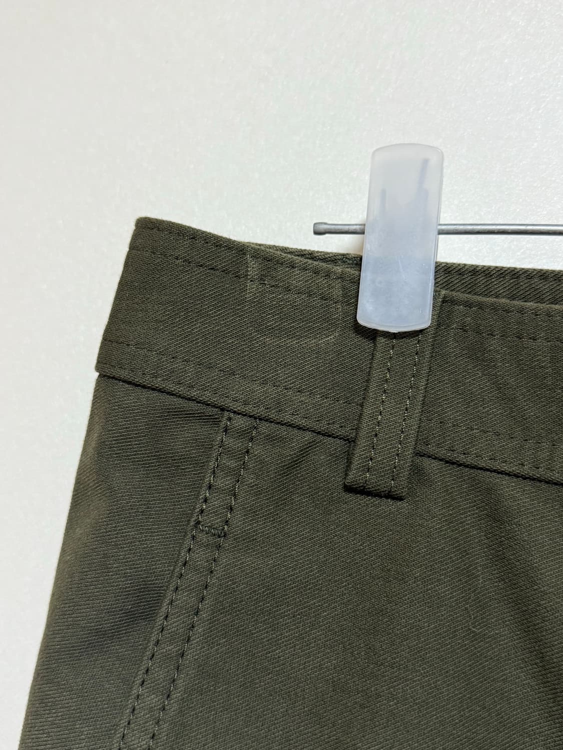 유니클로 저지 배럴 레그 팬츠 올리브 L 상품이미지3