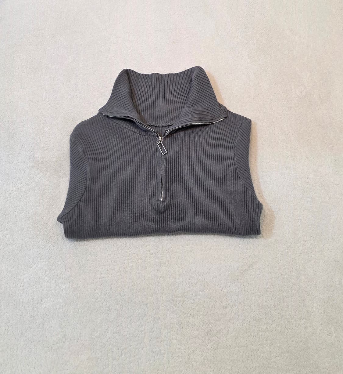 (여성) 골덴 스판 넥카라 숏 크롭 집업 상품이미지8