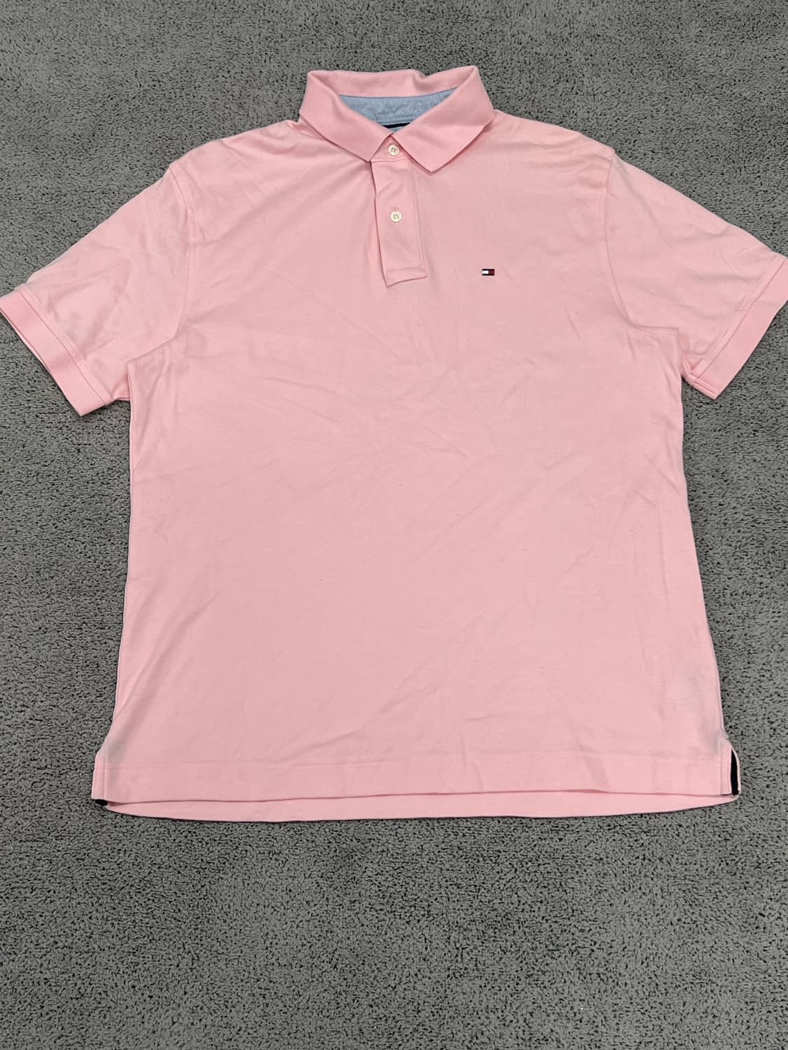 (M) 타미힐피거 카라 티 연핑크 상품이미지1