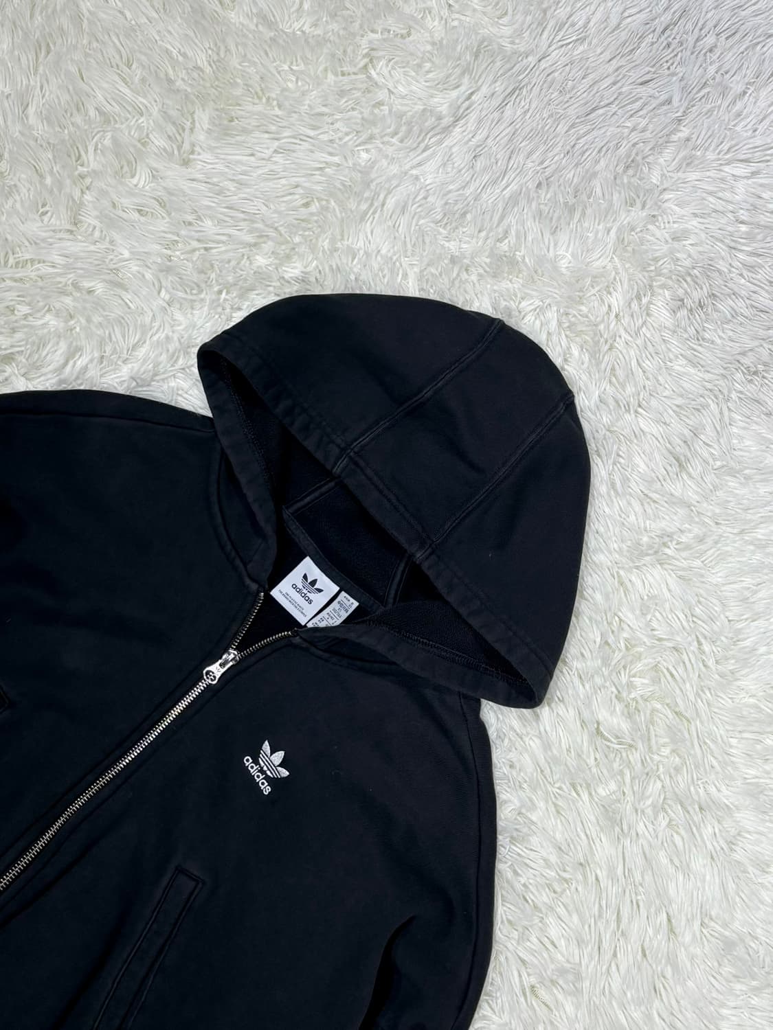 아디다스 크롭 삼선 후드집업 상품이미지5