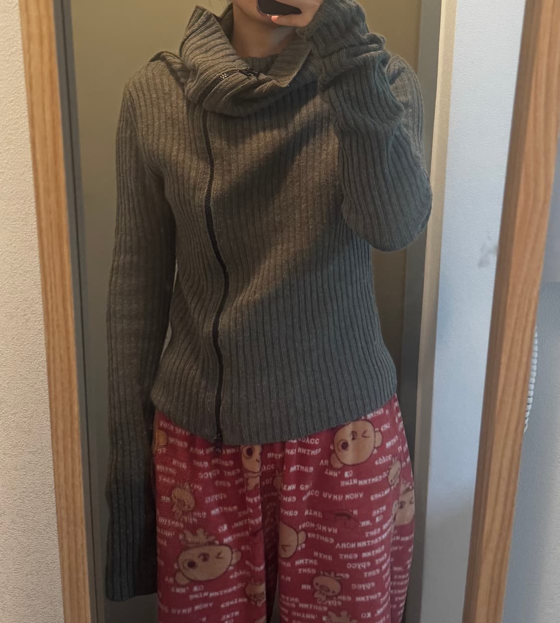 Open yy 니트 집업 상품이미지2