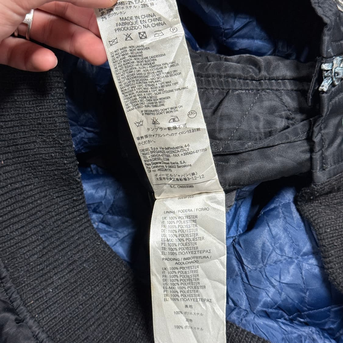 디젤 아카이브 소매 배색 디테일 집업 ma-1 플라이트 봄버 자켓 상품이미지7