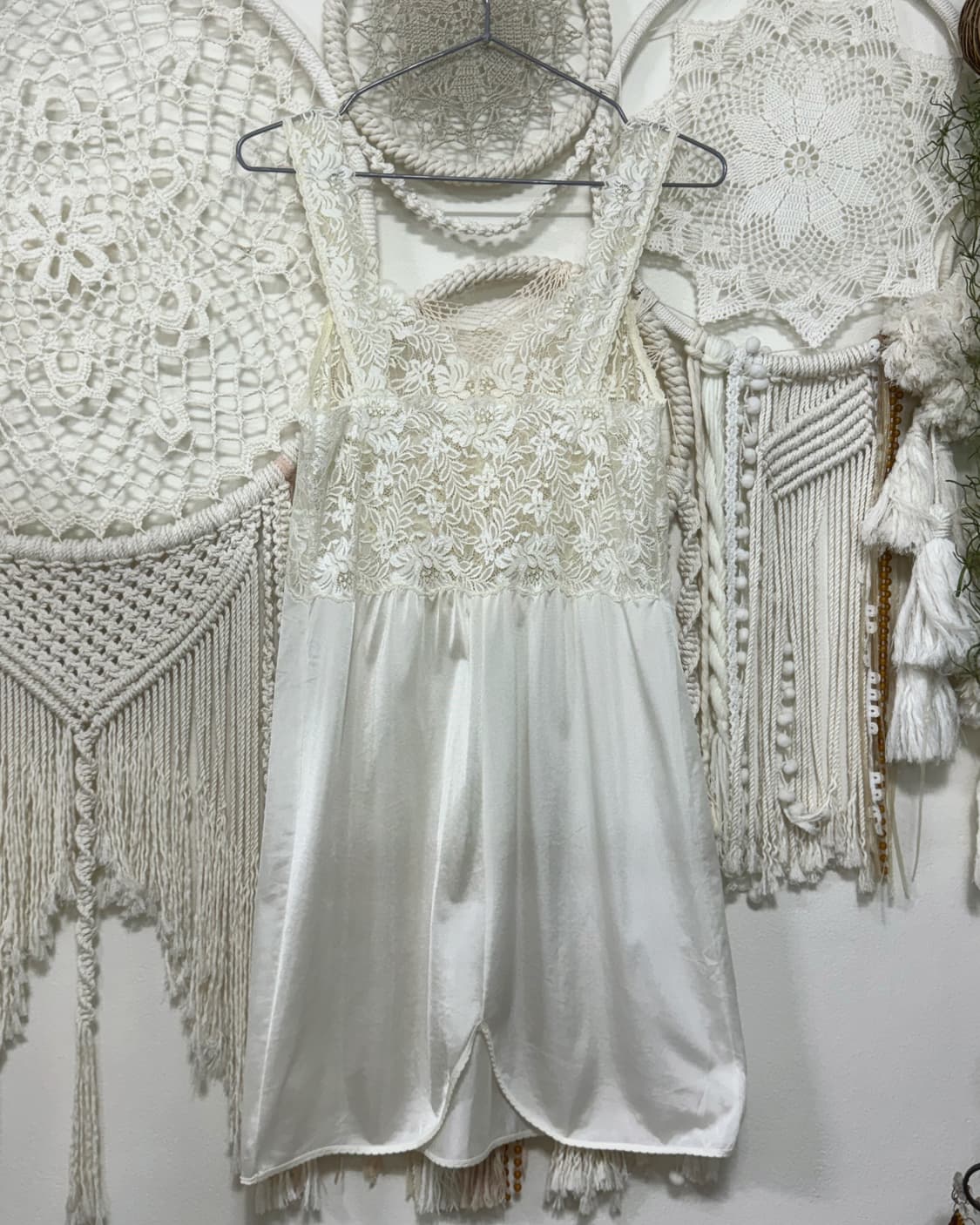 White Ivory Flower Lace Slip 상품이미지2