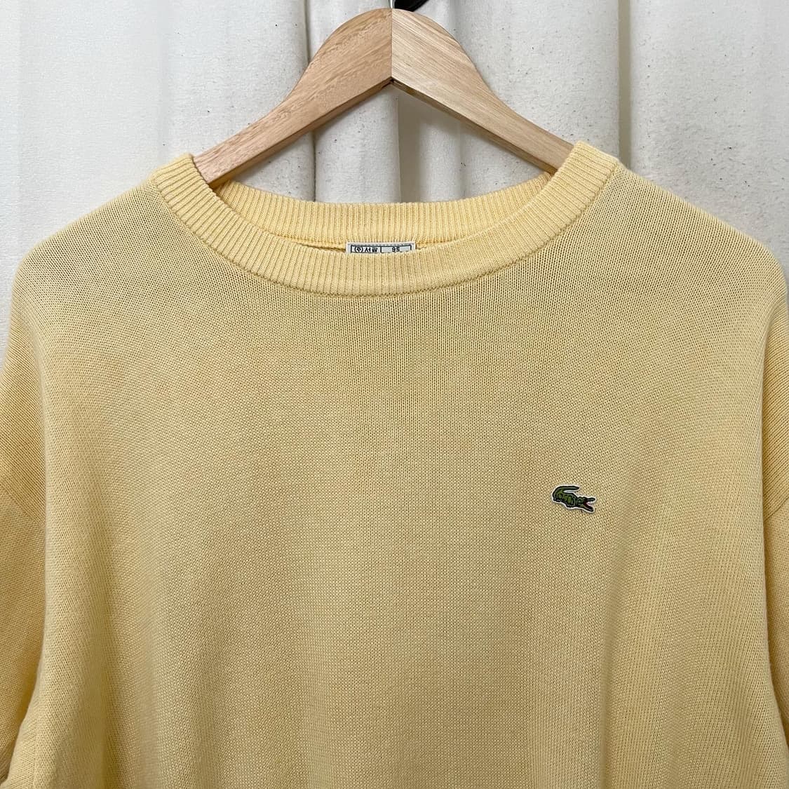 라코스테 옐로우 퍼프 하프 니트 상품이미지2